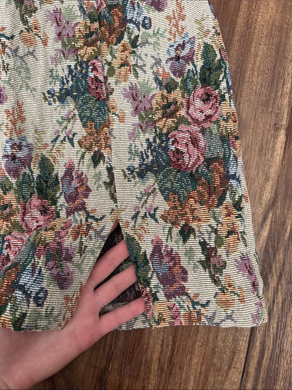 wild fable Floral Textured Mini Skirt - Pink, Green, Brown - Picture 3 of 3